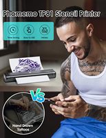 Mesin Transfer tato, Phomemo TP81 Printer tato tanpa tinta termal HD mesin Transfer tato bisa bagus cetak bayangan untuk Pad/ponsel
