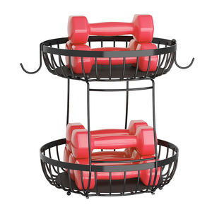 Mesa de Centro de Metal Moderna de Alta Gama para Sala de Estar, Estante de Almacenamiento Multicapa Desmontable y Extraíble, Plato para Frutas - Product Image 2