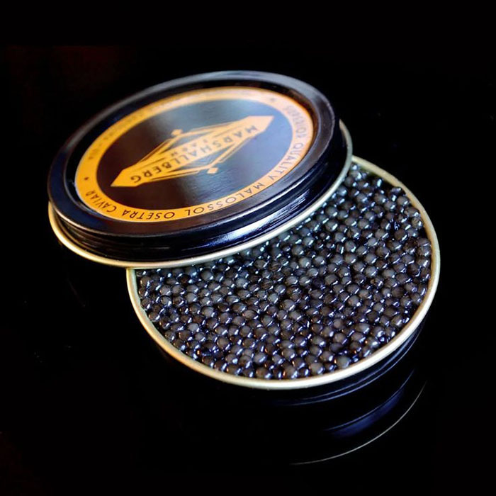ゴールド キャビア缶 丸型 空容器 30g/50g/100g 金属製（オープナー付
