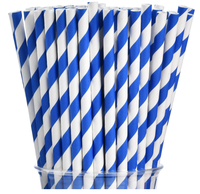 Vente en gros Stock de café et cocktail Paille en papier jetable violette 10*197mm