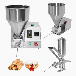 Auto Automatic Manual Hand Custard Filled Puff Bread Injector Stuff Filler Roll Crate Making Cream Tube Filling Machine Benchtop