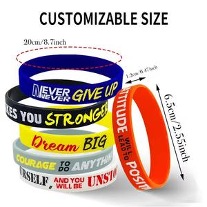 สายรัดข้อมือซิลิโคนแบบกำหนดเองได้ สำหรับงานปาร์ตี้วันหยุด วันวาเลนไทน์ วันอีสเตอร์  ลายตัวอักษร HLC  สายรัดข้อมือซิลิโคนแบบกำหนดเองได้  สายรัดข้อมือสำหรับเล่นกีฬา - Product Image 3