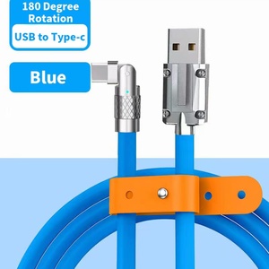 <span class=keywords><strong>Cable</strong></span> de carga USB LED giratorio de 120W de aleación de Zinc de 180 °, superrápido, 1800mA, <span class=keywords><strong>tipo</strong></span> <span class=keywords><strong>C</strong></span> grueso para ordenador de impresora de escáner <span class=keywords><strong>Huawei</strong></span> - Product Image 1