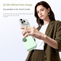 Mini Power Bank en Plastique Certifié 3C, Sûr pour Avion, 10000mAh, Compact, Portable, avec USB/Type-C Intégré, Charge Rapide 22.5W, Grande Capacité