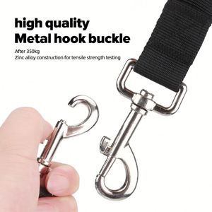 Laisse de chien élastique robuste pour chiens de grande race, anti-traction, avec absorption des chocs, avec ceinture de sécurité pour voiture, laisse tactique élastique pour chien - Product Image 3