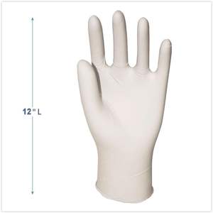 Gants de sécurité jetables Boardwalk 345MCT naturels, taille moyenne, sans poudre, 4 2/5 mil, en latex, 1000/unité par carton - Product Image 1