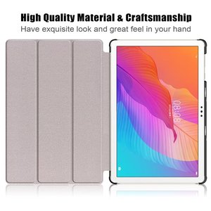 Nouvelle impression mince à trois volets support étui en cuir PU pour <span class=keywords><strong>Huawei</strong></span> <span class=keywords><strong>MatePad</strong></span> <span class=keywords><strong>T10</strong></span> 9.7/T10S 10.1/<span class=keywords><strong>MatePad</strong></span> SE 10.1 - Product Image 2