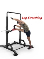 Haobai Station de musculation multifonctionnelle en acier, barre de traction réglable noire 22 kg pour usage domestique