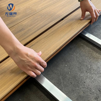 Plancher de terrasse en bois composite en bois de Wpc extrudé anti-Uv écologique sans bordure