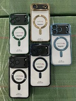 Étui de téléphone magnétique en TPU de galvanoplastie transparente de luxe pour iPhone 17 Pro Max couverture de charge sans fil transparente