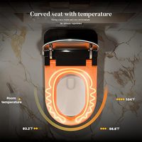 Toilette intelligente de luxe 70 cm, grande taille, ouverture automatique du couvercle, siège chauffant, toilettes intelligentes avec sécheur d'air et lumière nocturne LED pour la maison