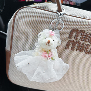 Peluche forma di orso bambole borsa ciondoli coppia ciondoli portachiavi peluche materiale zaino ciondolo regalo per ragazze - Product Image 4