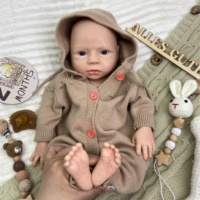 Poupée Reborn Fille en Silicone Réaliste de 18 Pouces, avec Fonction Boire et Peau Humide, Veines Visibles, Douce et Réaliste, Poupée Nouveau-né Sûre pour le Bain, Cadeau de Fêtes