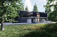Maison préfabriquée de luxe à 2 étages, 2 chambres, 2 salles de bain, avec équipements de salle de bain et de cuisine, panneaux sandwich, design moderne, installation facile
