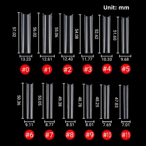 <span class=keywords><strong>Uñas</strong></span> postizas extralargas tipo ataúd XXL, de media cobertura, <span class=keywords><strong>transparentes</strong></span>/naturales, acrílicas, a presión, para salón, venta al por mayor, personalizadas - Product Image 4