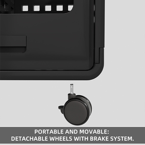 Cama moderna para perros con diseño hueco, tapa de acrílico transparente, jaula portátil para mascotas con ruedas giratorias para uso en interiores y exteriores - Product Image 6