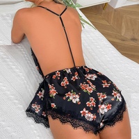 Piyama Seksi Kasual Terbaru Model Sling Vest Celana Pendek Satu Set Bahan Sutra Es Bernapas, Baju Tidur Multi-warna V-neck, Pakaian Rumah Wanita