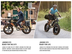 EU Warehouse Electric <b>Bicycle</b> JANSNO X70 Electric Fat Bike Dual Battery Dirt FatBike 48V37AH Ebike for Mountain Snow Road Trip - Product Image 6