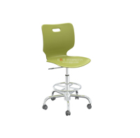Siège en plastique Offre Spéciale Chaise mobile Salle informatique Chaise ergonomique Chaise réglable en hauteur avec 5 roues et repose-pieds pour le bureau