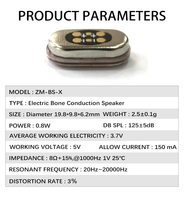 Speaker Konduksi Tulang Mini Desain Baru 19.8x9.8x6.2mm 8 Ohm 5V Transduser Klakson Pendengaran Berkabel Grosir Langsung dari Pabrik