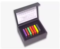 Kit de blocs d'étalonnage de dureté Shore, 7 blocs de calibrage de duromètre colorés pour le caoutchouc et le plastique