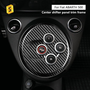 กรอบตกแต่งคาร์บอนไฟเบอร์สำหรับเกียร์รถยนต์ Fiat 500 500 595 695 อุปกรณ์ตกแต่งภายใน - Product Image 2