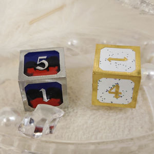 لعبة النرد المخصصة 16 من سبائك الزنك RPG و dpg مجموعة نرد معدنية مخصصة مع نقاط - Product Image 6