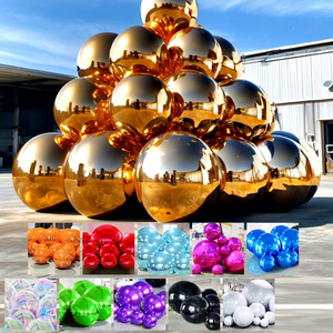 Double Layer Pvc Inflatable Shiny <b>Ball</b> <b>Mirror</b> Balloon Big Spheres Gold <b>Balls</b> Customized Decorative Inflatable Iridescent <b>Mirror</b> - Product Image 1