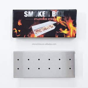 Fumoir pour barbecue griller des <span class=keywords><strong>copeaux</strong></span> <span class=keywords><strong>de</strong></span> <span class=keywords><strong>bois</strong></span> boîte à fumer en acier inoxydable non chaîne pour Barbecue meilleurs accessoires <span class=keywords><strong>de</strong></span> gril à gaz à charbon <span class=keywords><strong>de</strong></span> <span class=keywords><strong>bois</strong></span> - Product Image 2