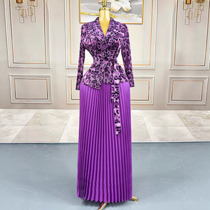 Completo da <span class=keywords><strong>donna</strong></span> due pezzi taglie forti con stampa <span class=keywords><strong>leopardata</strong></span> e gonna a pieghe tinta unita, stile africano popolare - Product Image 6