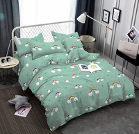 Tissus tissés de haute qualité 4 pièces en gros tissu de drap de lit imprimé en polyester 100% de luxe
