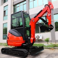 Mini-excavatrice compacte diesel de 2,5 tonnes avec godet à pince, modèle BQ-25, vente chaude