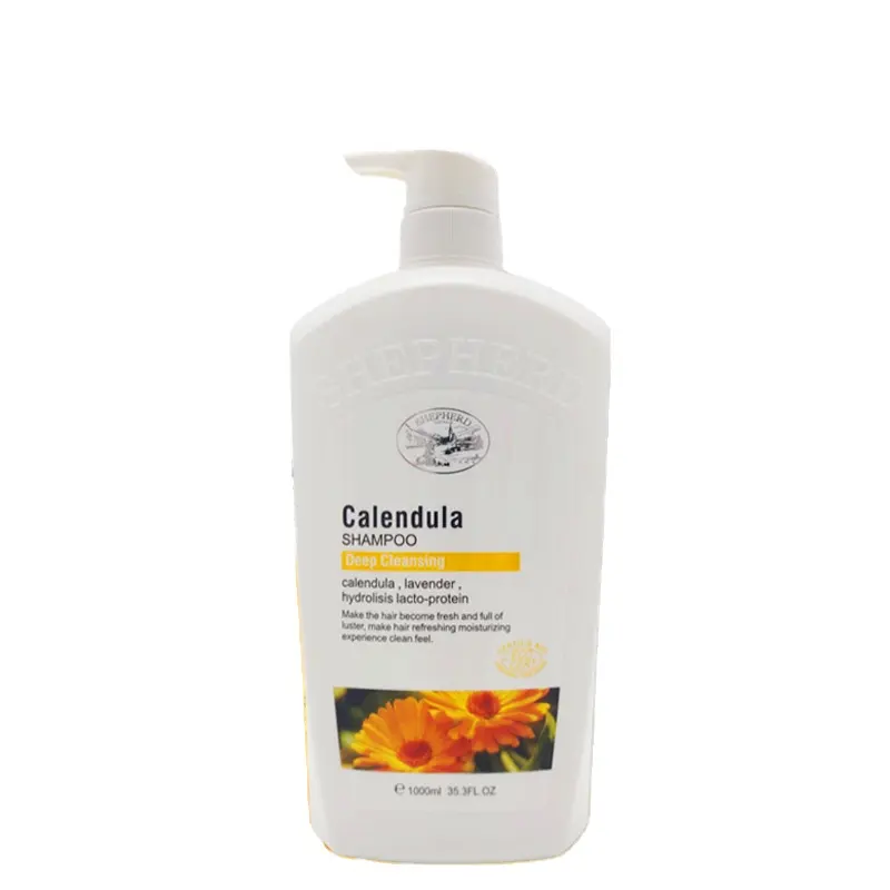 Logo personalizzato private label estratti vegetali calendula pulizia profonda lenitivo nutriente lavanda shampoo