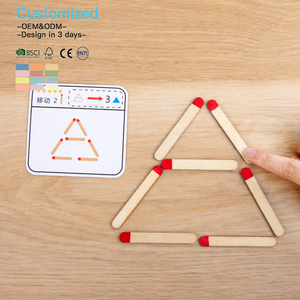 Jeu de puzzle en bois <span class=keywords><strong>Montessori</strong></span> EDULAND OEM ODM pour enfants, maternelle, mathématiques, logique, pensée créative - Product Image 2
