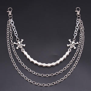 Mens Hip Hop Jóias Jeans Cadeia Carteira Bolsa Custom Skull Head Strap Biker Carteira Cintura Cadeia Homens - Product Image 3