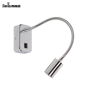 Đèn Đọc Sách Cổ Ngỗng Savia Linh Hoạt, Đèn <span class=keywords><strong>LED</strong></span> Treo Tường Bề Mặt Nhôm Hiện Đại 3W Có Thể Điều Chỉnh 360 Treo Cạnh Giường Khách Sạn - Product Image 4