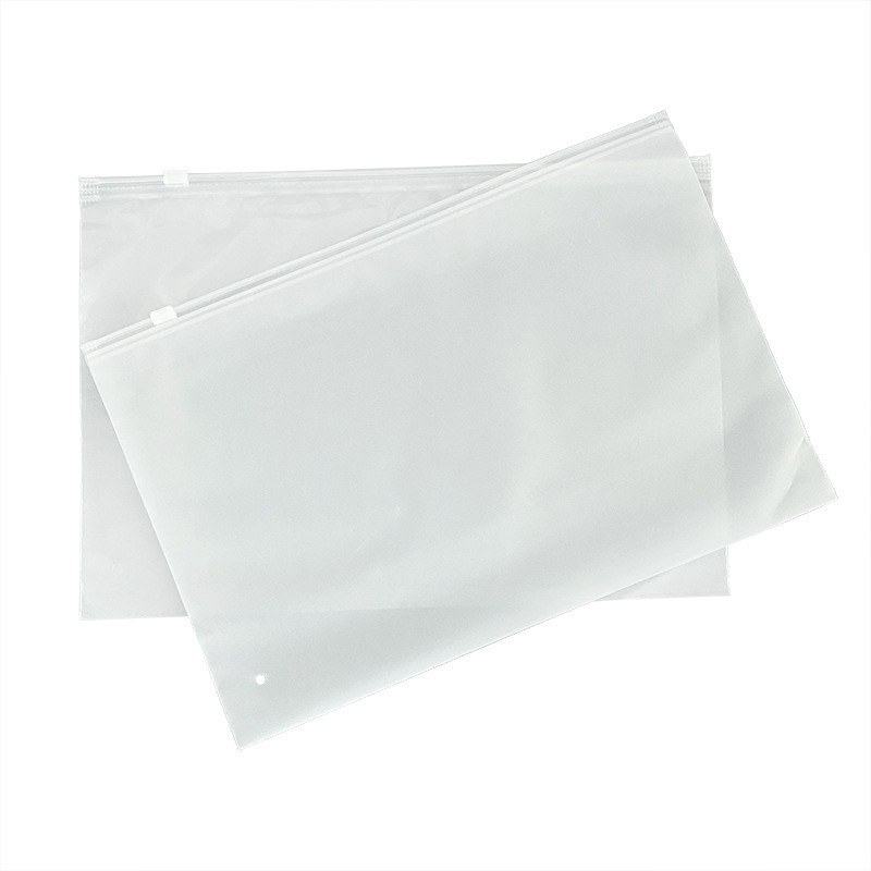 22*33cm Frosted Zipper Bag for Underwear CPE Plastic Packaging Bag for Lingerie Socks Suit Sport Bra Travel Storage Partition