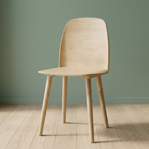 Silla de Comedor Plegable Moderna, Diseño Escandinavo, Estructura Metálica, Asiento de PP, Tapicería de Algodón, Patas de Madera, 1 Año de Garantía, Estable para el Hogar - Product Image 1