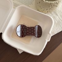 CHUJIAN – Pinces à cheveux en acrylique de haute qualité, motif pois, forme nœud papillon, 9,5 cm, antidérapantes, type bec de canard