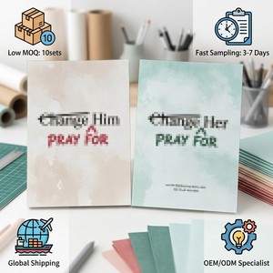 Original Design ZS-PC0053 Pray for Her and Him A5 Prayer Journal <b>Set</b> of 2 Custom Wholesale Inspirational <b>Notebook</b> for Online Ret - Product Image 6