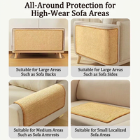 Griffoir mural moderne en sisal pour chat et chien, résistant à l'usure, sans perte de fibres, meuble pour animaux emballé en carton