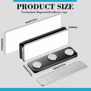 100 Packs Magnetic Name Tags With Blank Name Tag Labels - Product Image 2