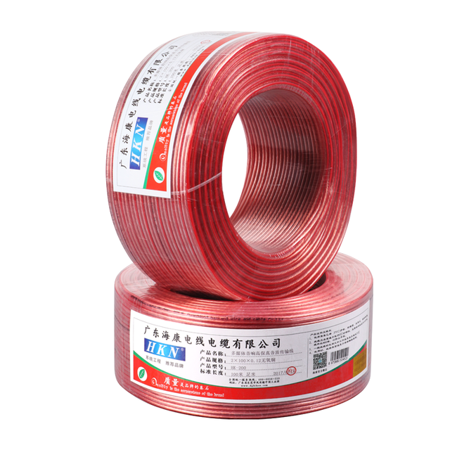 Audio Ofc Speak Cable Pure Copper Oxygen-Free Copper Stereo Audio Speaker Wire Audio Microphone Speaker Cable