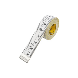 Ruban à mesurer souple 150 cm 60 pouces double échelle blanc jaunâtre règle de couture métrique à rappel manuel - Product Image 5