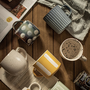 Taza de Cerámica Japonesa Retro de Alta Calidad, Taza de Gran Capacidad para Desayuno, Café y Agua, Taza de Lujo para Beber en Casa, Venta al Por Mayor - Product Image 1