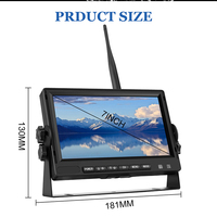 Pantalla Para sistem kamera mobil 360 keamanan nirkabel 1080p kamera mundur kit Carplay Monitor mobil dengan 4 kamera