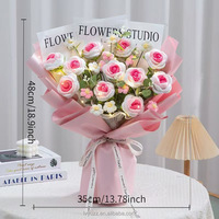 Nouveaux cadeaux créatifs, produit artisanal, tricot à la main, grand bouquet de fleurs, fleurs en coton au crochet pour mariage, cadeaux d'anniversaire
