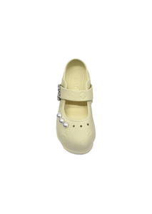 Zoccoli con perle stile Mary Jane per donne e ragazze, estivi, morbidi, leggeri, taglia 25, fodera in EVA, punta chiusa, slip-on. - Product Image 1