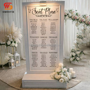 SMOOTH Panneau de bienvenue personnalisé pour mariage, élégant et moderne, avec plan de table et tableau des noms blanc pour l'entrée de la cérémonie - Product Image 2