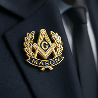 Épingles Personnalisées d'Usine Maçonnique, Épingles de Revers en Métal Émaillé Doux, Broche Maçonnique Personnalisée « Ne M'oubliez Pas »